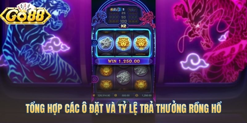 Các cửa đặt chính và tỷ lệ thanh toán tương ứng